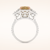 3.99 CT Cushion Shaped Cluster Moissanite Engagement Ring