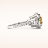 3.99 CT Cushion Shaped Cluster Moissanite Engagement Ring