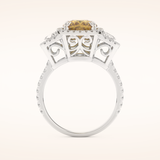 3.99 CT Cushion Shaped Cluster Moissanite Engagement Ring