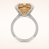 17.51 CT Cushion Shaped Pave & Split Shank Moissanite Engagement Ring