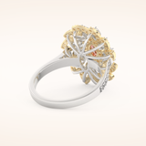0.18 CT Marquise Shaped Cluster Moissanite Engagement Ring