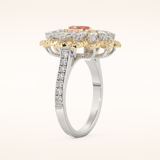 0.18 CT Marquise Shaped Cluster Moissanite Engagement Ring