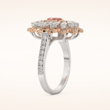 0.18 CT Marquise Shaped Cluster Moissanite Engagement Ring