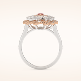 0.18 CT Marquise Shaped Cluster Moissanite Engagement Ring