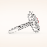 0.18 CT Marquise Shaped Cluster Moissanite Engagement Ring