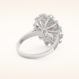 0.18 CT Marquise Shaped Cluster Moissanite Engagement Ring