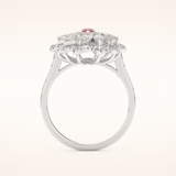 0.18 CT Marquise Shaped Cluster Moissanite Engagement Ring