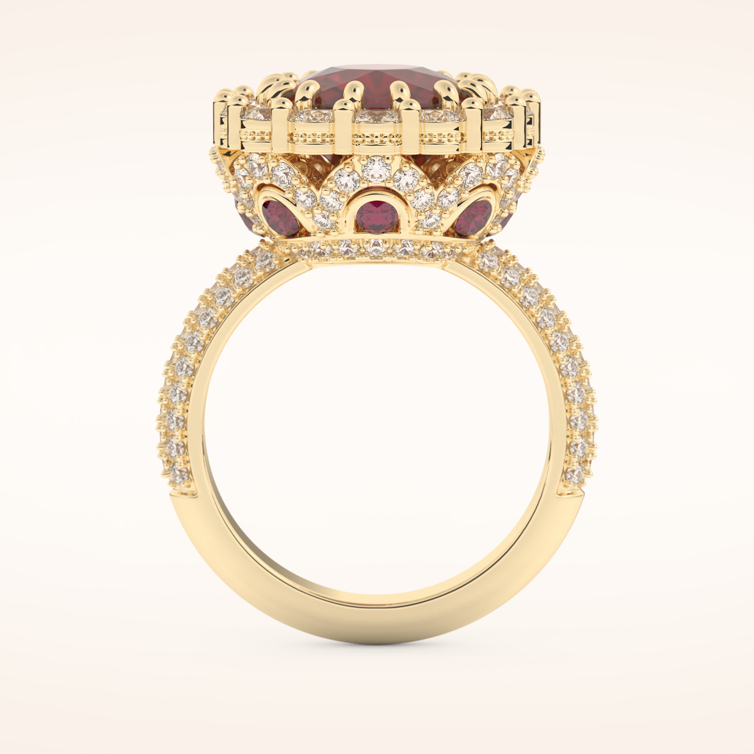 8.21 CT Cushion Shaped Cluster Moissanite Engagement Ring