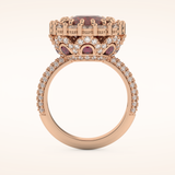8.21 CT Cushion Shaped Cluster Moissanite Engagement Ring