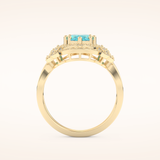 1.43 CT Oval Shaped Cluster & Split Shank Moissanite Engagement Ring