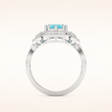 1.43 CT Oval Shaped Cluster & Split Shank Moissanite Engagement Ring