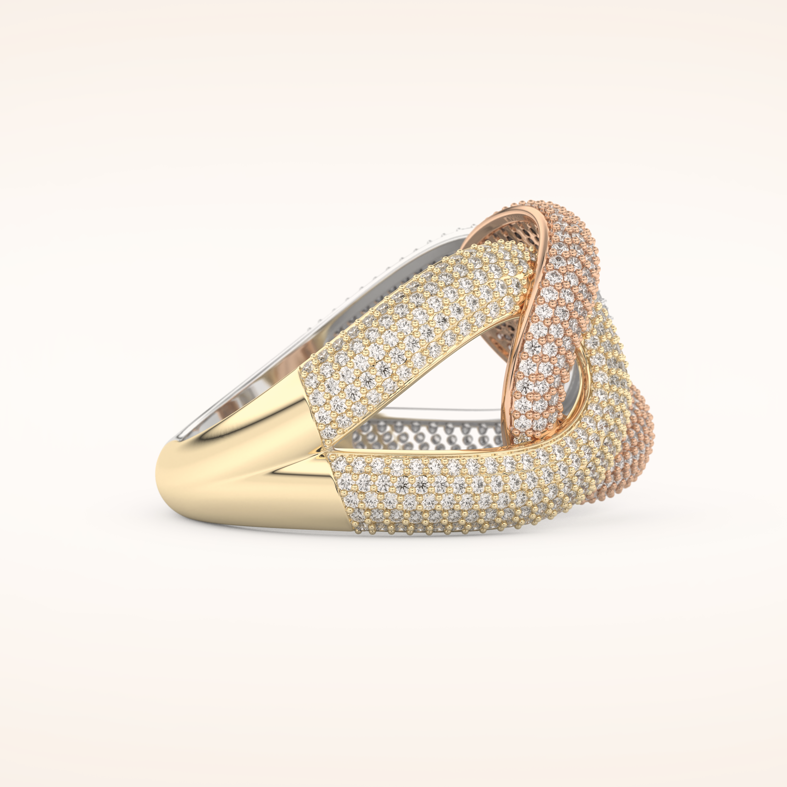 1.33 TCW Round Shaped Moissanite Multi Stone Wedding Band