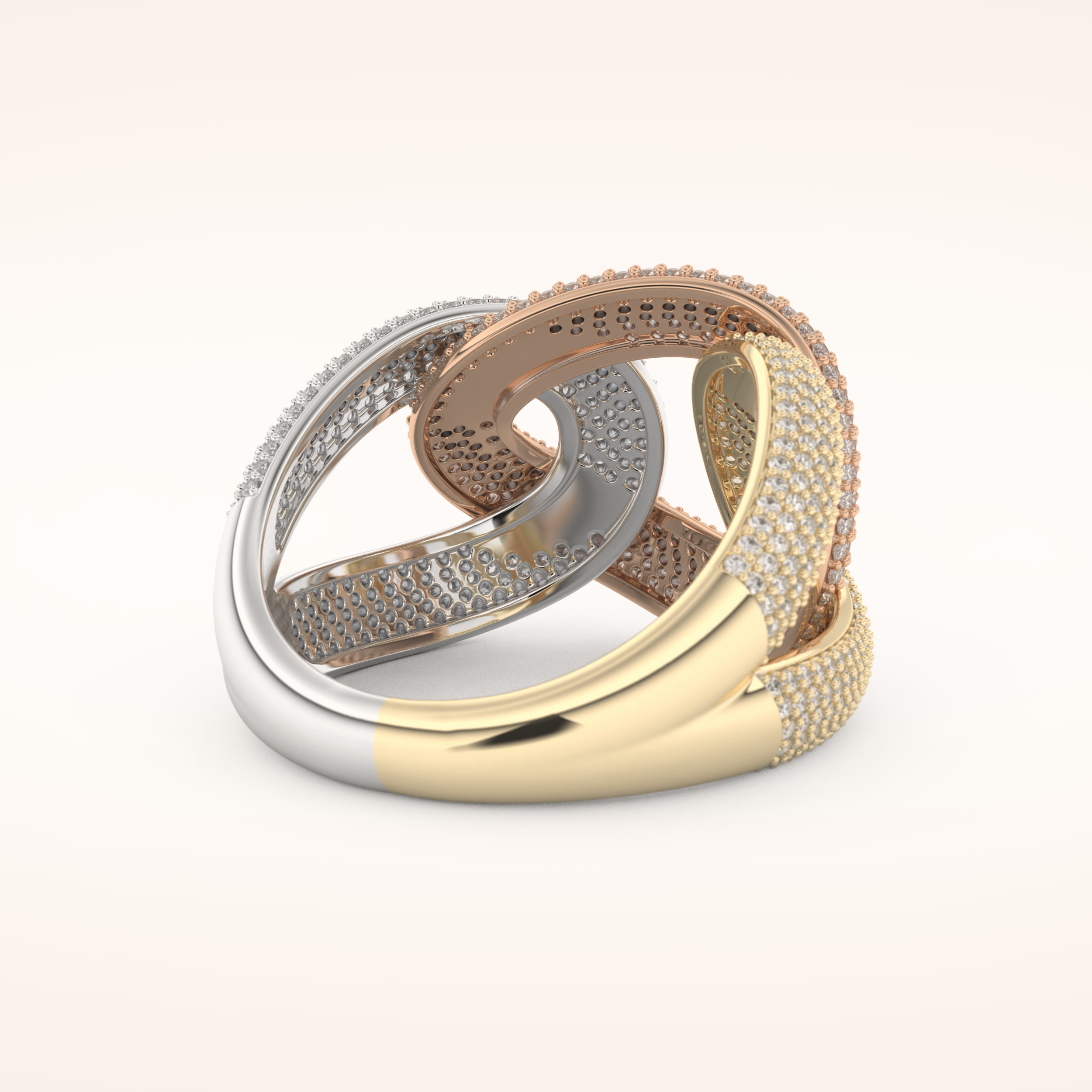 1.33 TCW Round Shaped Moissanite Multi Stone Wedding Band