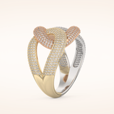 1.33 TCW Round Shaped Moissanite Multi Stone Wedding Band
