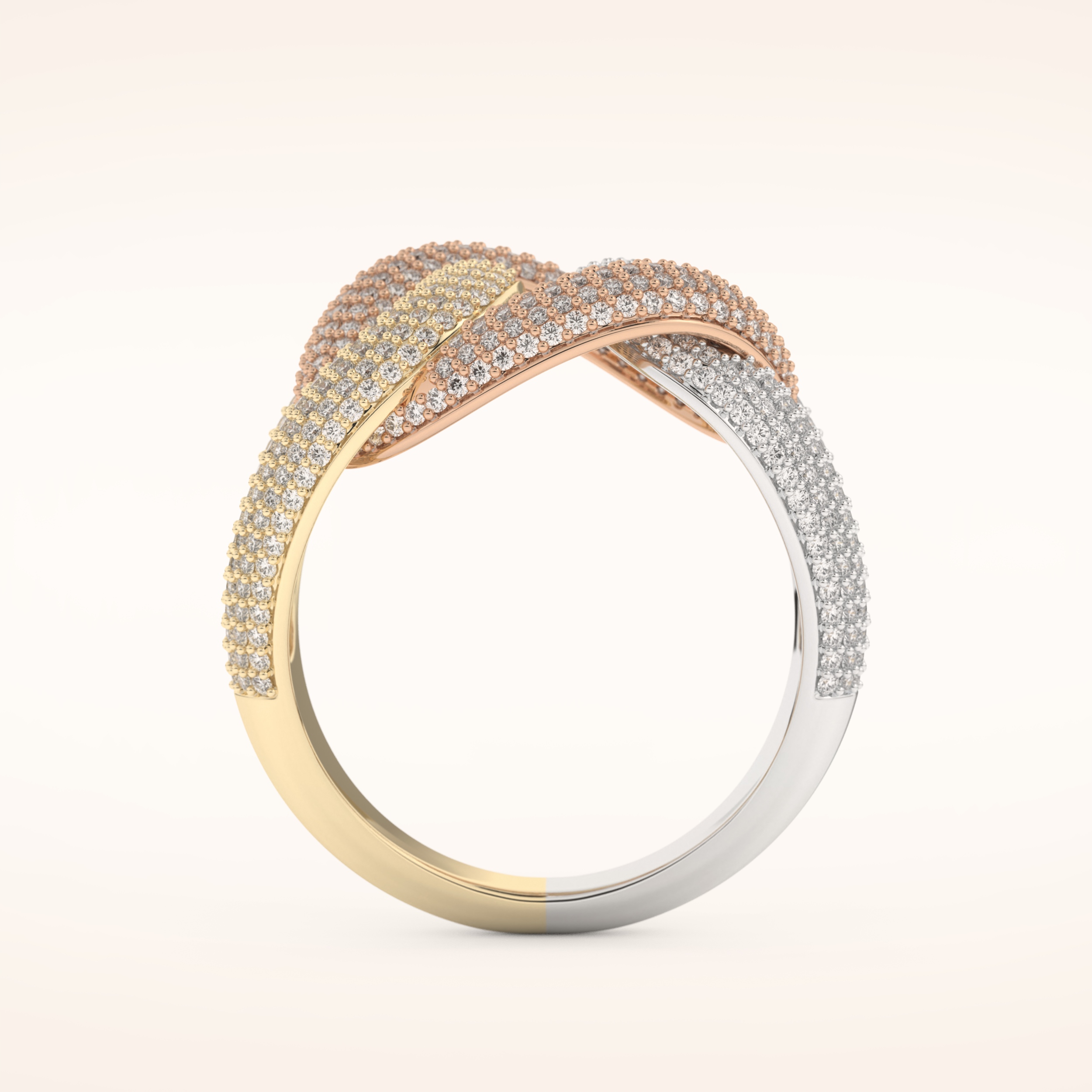 1.33 TCW Round Shaped Moissanite Multi Stone Wedding Band
