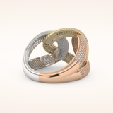 1.33 TCW Round Shaped Moissanite Multi Stone Wedding Band