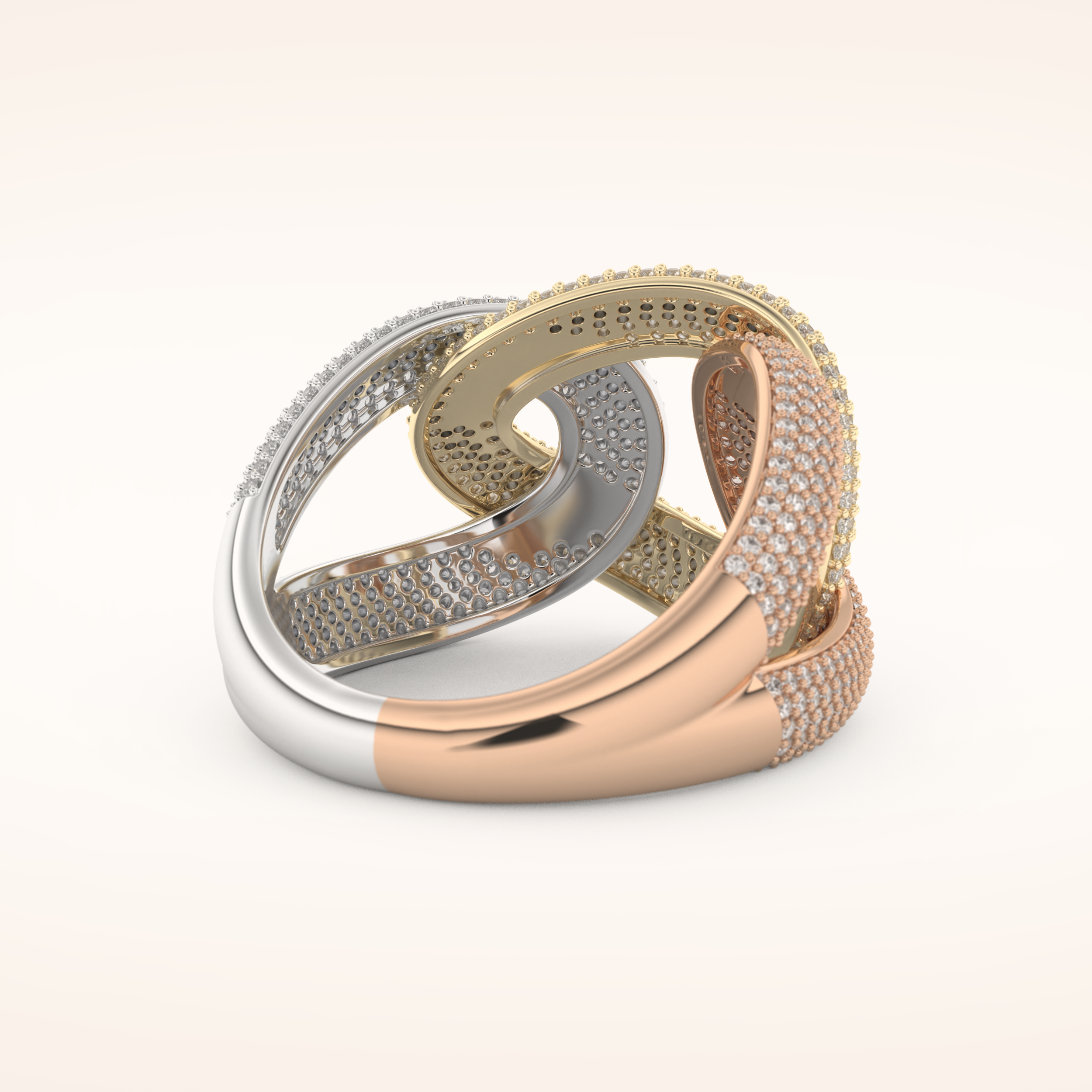 1.33 TCW Round Shaped Moissanite Multi Stone Wedding Band