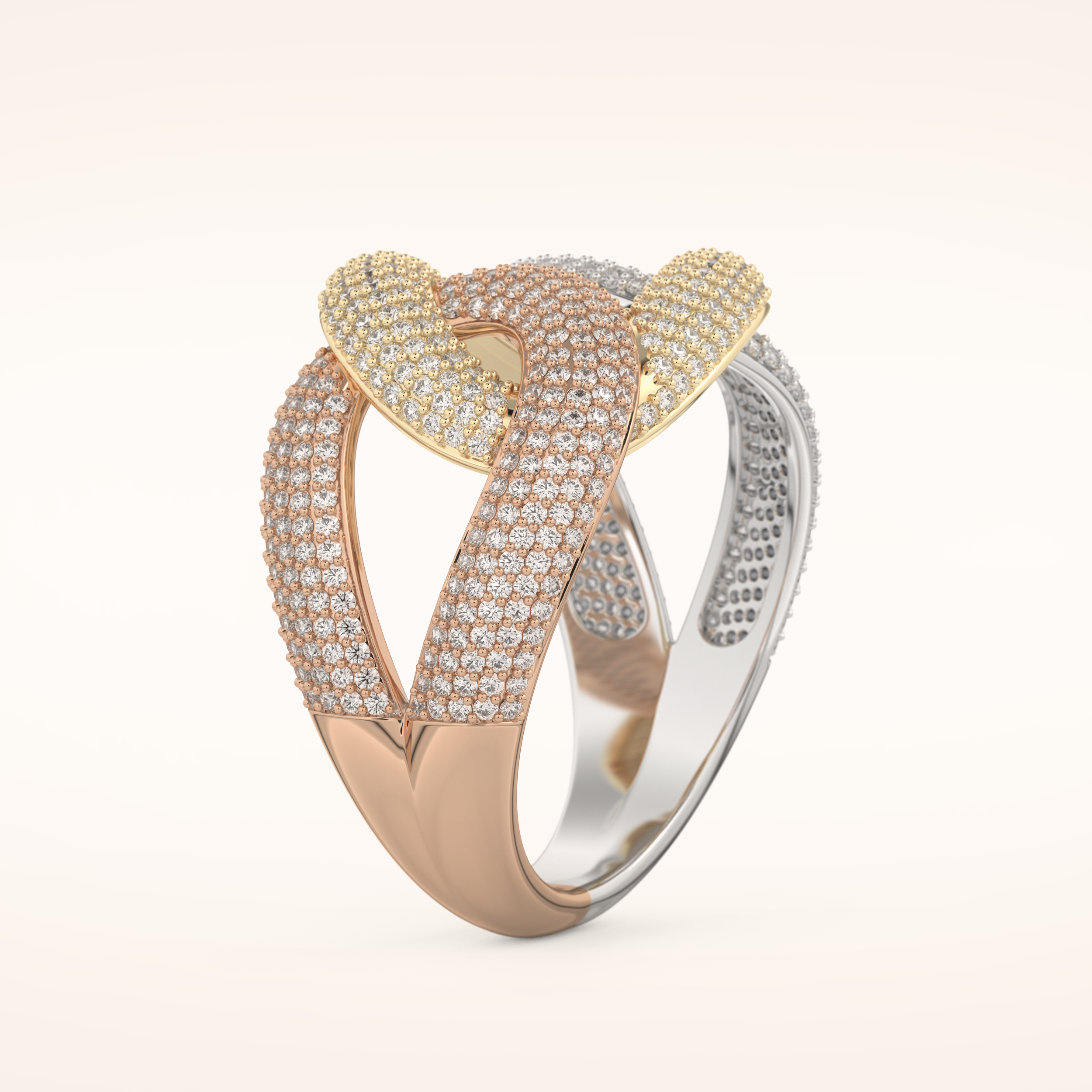 1.33 TCW Round Shaped Moissanite Multi Stone Wedding Band