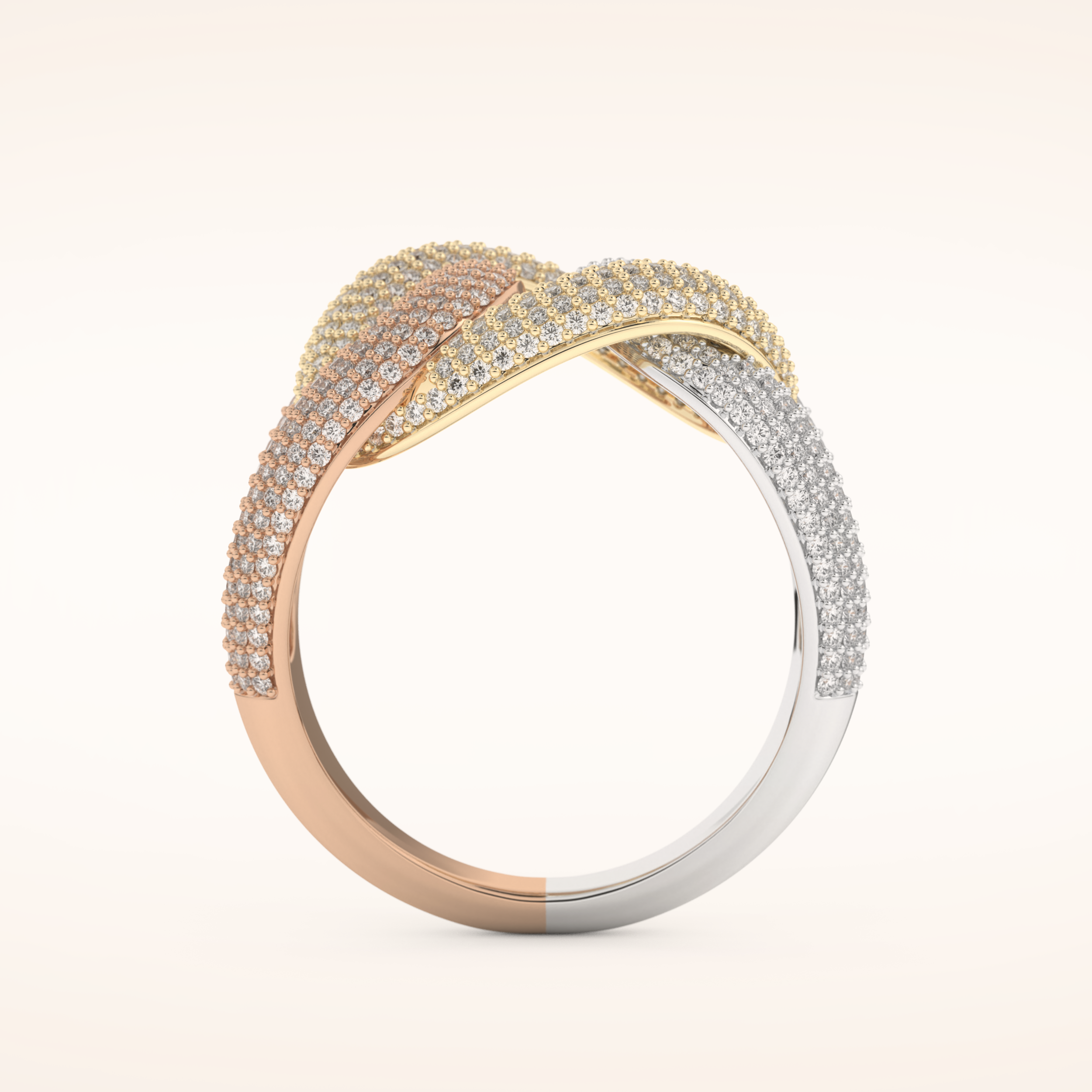 1.33 TCW Round Shaped Moissanite Multi Stone Wedding Band