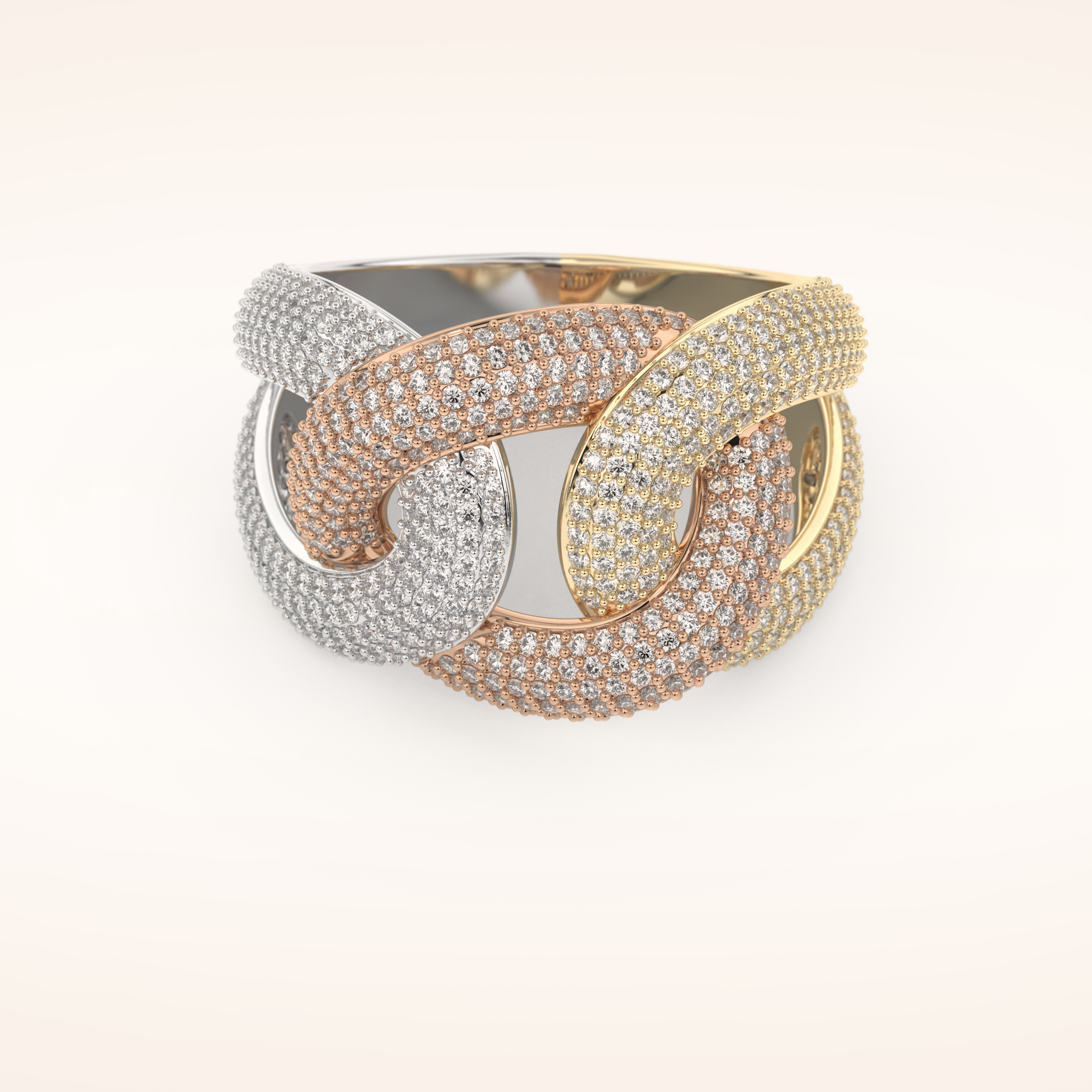 1.33 TCW Round Shaped Moissanite Multi Stone Wedding Band
