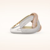 1.33 TCW Round Shaped Moissanite Multi Stone Wedding Band