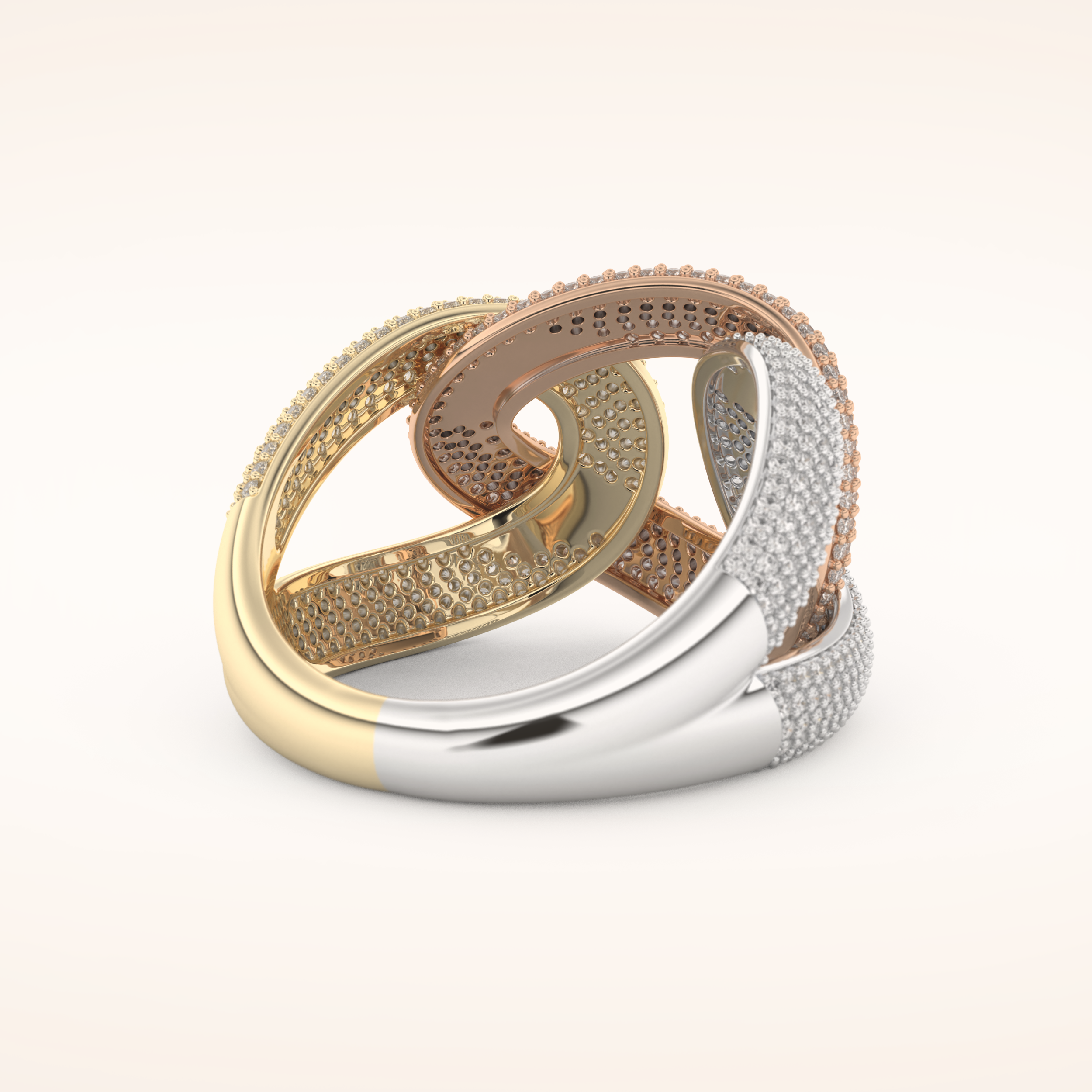 1.33 TCW Round Shaped Moissanite Multi Stone Wedding Band