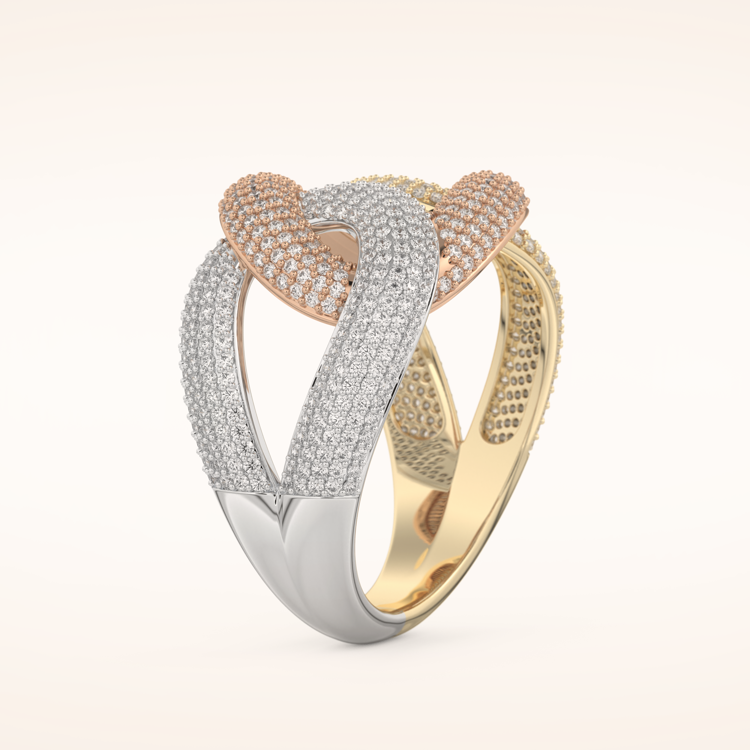 1.33 TCW Round Shaped Moissanite Multi Stone Wedding Band