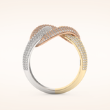 1.33 TCW Round Shaped Moissanite Multi Stone Wedding Band