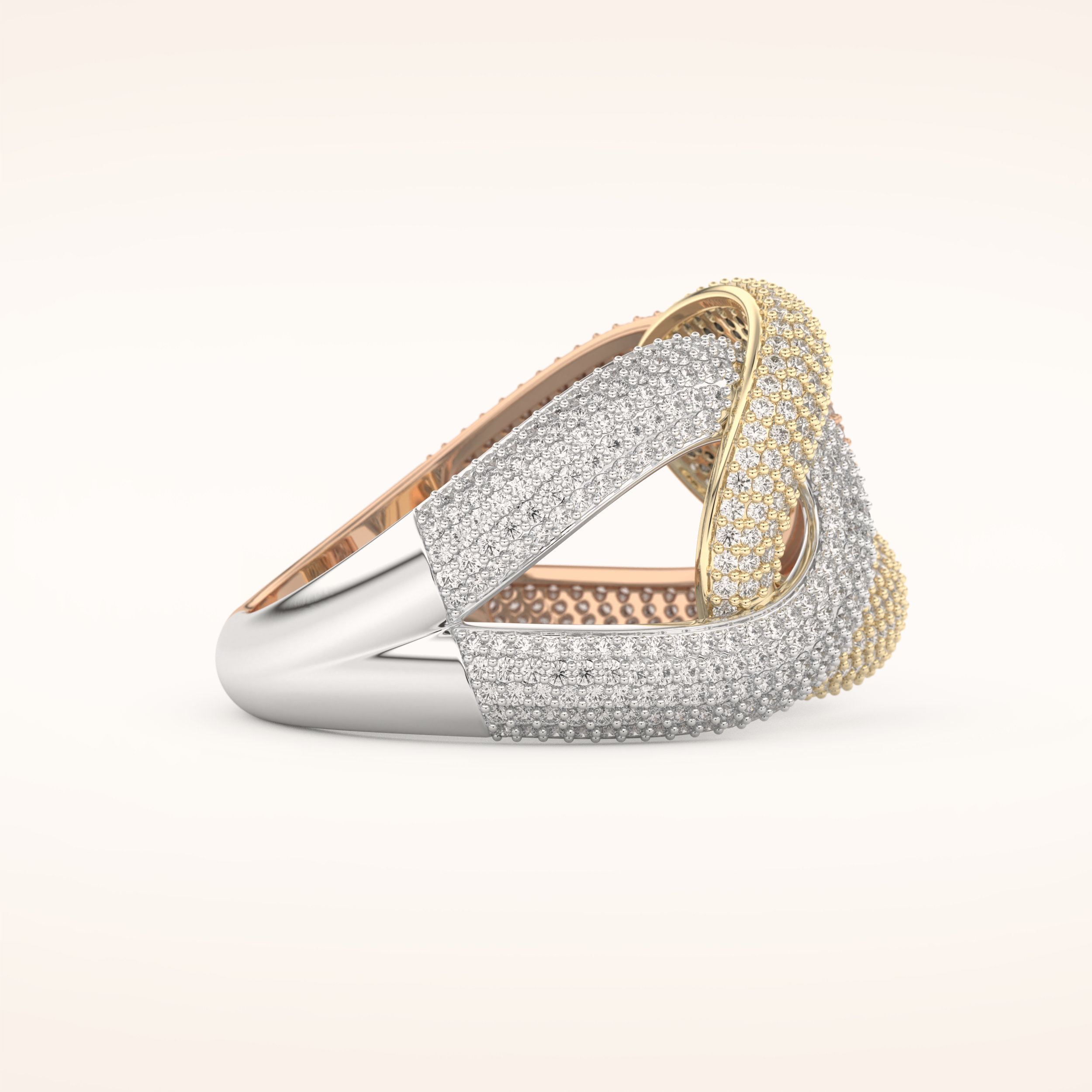 1.33 TCW Round Shaped Moissanite Multi Stone Wedding Band
