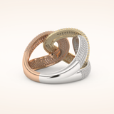 1.33 TCW Round Shaped Moissanite Multi Stone Wedding Band