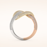 1.33 TCW Round Shaped Moissanite Multi Stone Wedding Band