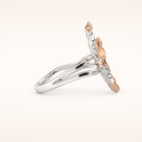 0.13 TCW Round Shaped Moissanite Multiple Stone Wedding Band