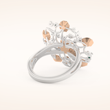 0.13 TCW Round Shaped Moissanite Multiple Stone Wedding Band