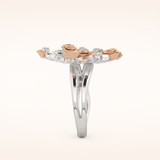 0.13 TCW Round Shaped Moissanite Multiple Stone Wedding Band