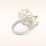 0.13 TCW Round Shaped Moissanite Multiple Stone Wedding Band