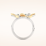 0.13 TCW Round Shaped Moissanite Multiple Stone Wedding Band