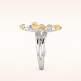 0.13 TCW Round Shaped Moissanite Multiple Stone Wedding Band