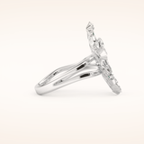 0.13 TCW Round Shaped Moissanite Multiple Stone Wedding Band