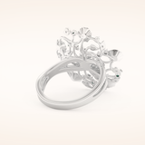 0.13 TCW Round Shaped Moissanite Multiple Stone Wedding Band