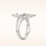 0.13 TCW Round Shaped Moissanite Multiple Stone Wedding Band