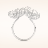 0.36 TCW Round Shaped Moissanite Multiple Stone Unique Wedding Band