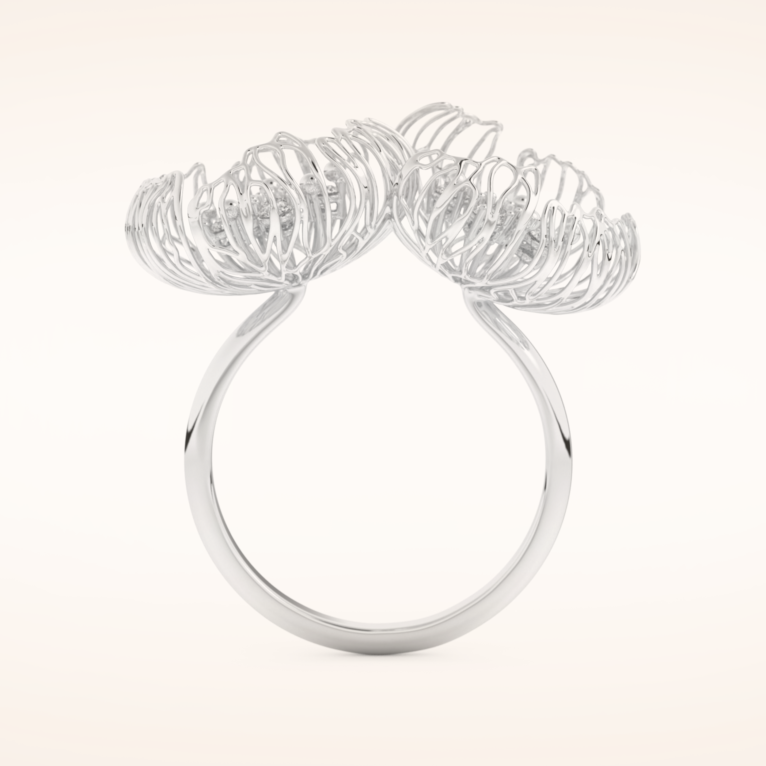 0.36 TCW Round Shaped Moissanite Multiple Stone Unique Wedding Band