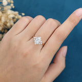 Oval Cluster Lab Grown Diamond Engagement Ring