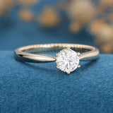 Round Solitaire Lab Grown Diamond Engagement Ring