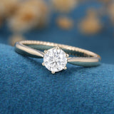 Round Solitaire Lab Grown Diamond Engagement Ring