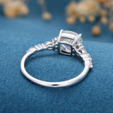 Cushion Cluster Lab Grown Diamond Engagement Ring