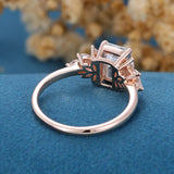Emerald Cluster Lab Grown Diamond Engagement Ring