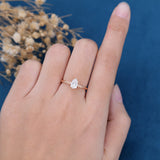 Pear Solitaire Lab Grown Diamond Engagement Ring