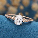 Pear Solitaire Lab Grown Diamond Engagement Ring