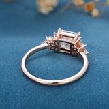 Princess Cluster Lab Grown Diamond Engagement Ring